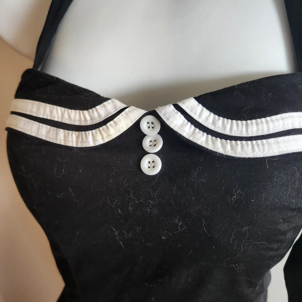 Maggie Tang 1950s Halter Vintage Rockabilly Dress Medium - Picture 3 of 7